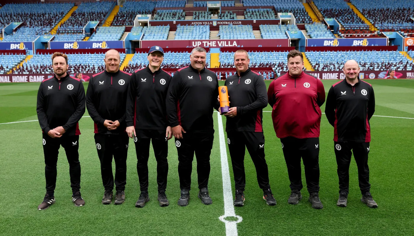 Team led by Karl Prescott rewarded for their maintenance of the pitch at Villa Park this season