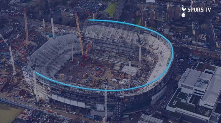 Tottenham Hotspur roof progress