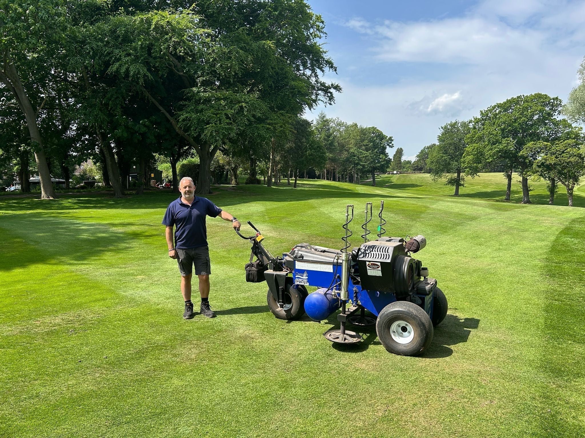 Broomieknowe Golf Club gets instant drainage improvements with Campey Air2G2 336
