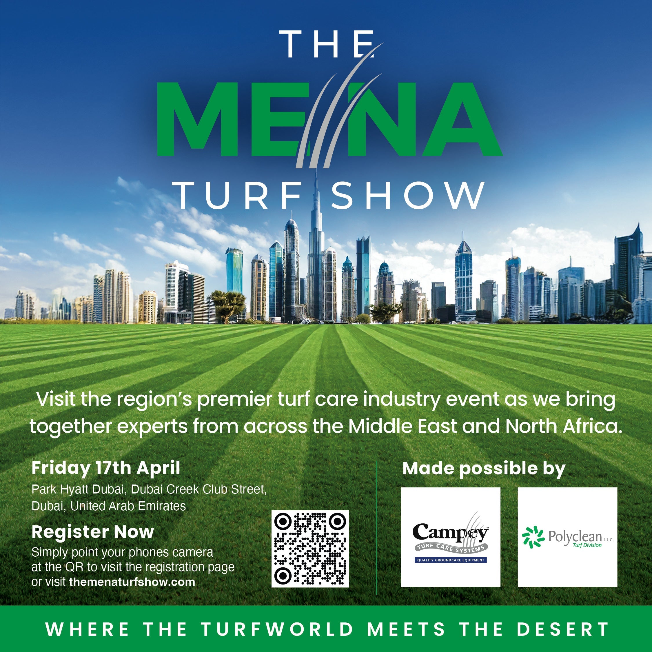Registration now open for The MENA TURF SHOW 2026 – Set for 17 April at Park Hyatt Dubai