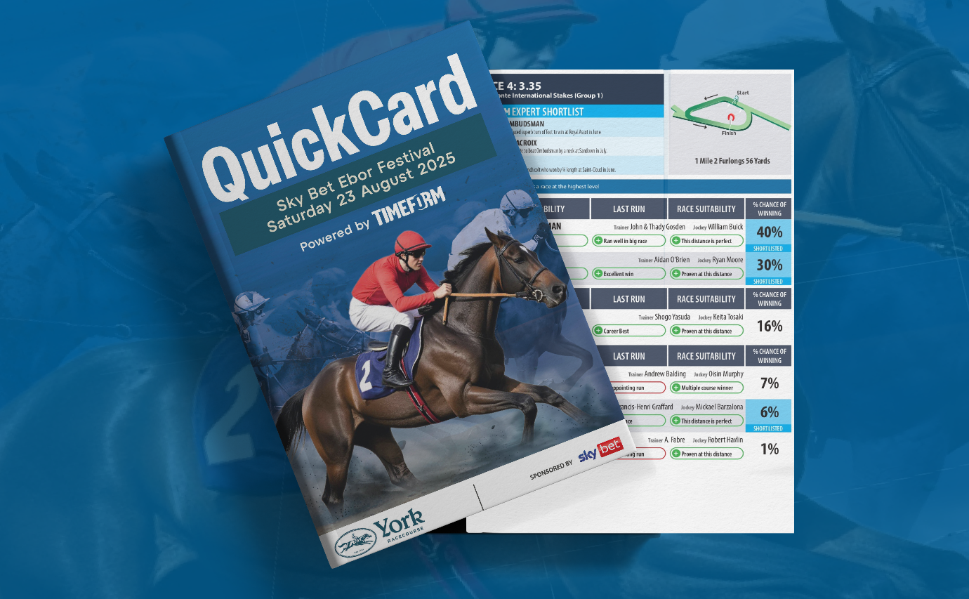 QuickCard to launch at York’s Sky Bet Ebor Festival Saturday
