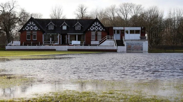 Carlisle Cricket Club flooded outfield.JPG