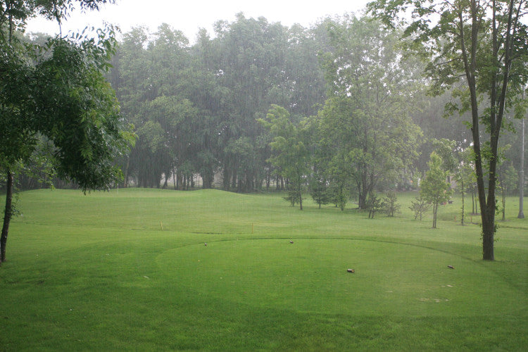 Golf course rainy weather