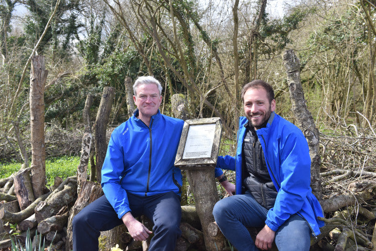Iestyn Carpenter And Duncan Brown With With Corhampton Information Boards