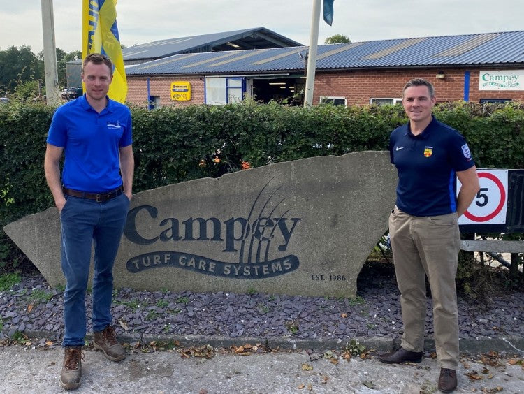 John Campey Director Campey Turf Care and Gareth Thomas Partnerships & Communications Officer - Staffordshire FA.jpg