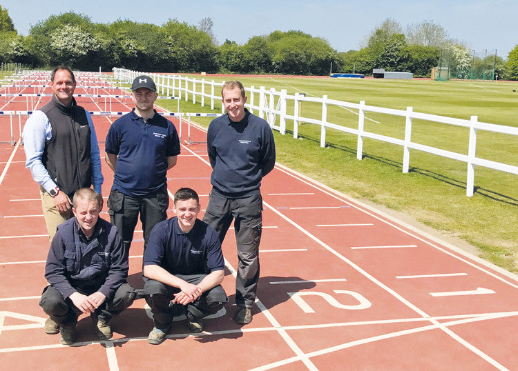 Simon Willems (back left) with the Sevenoaks School grounds care team