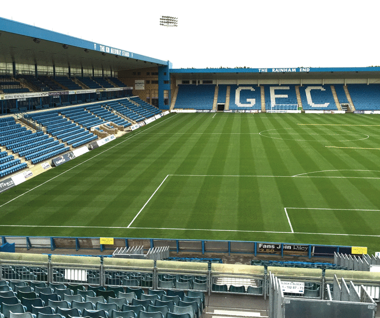 The Priestfield – striped and ready for a new season’s action last August