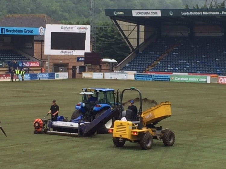 Working On The Annual Renovation At Wycombe Wanderers