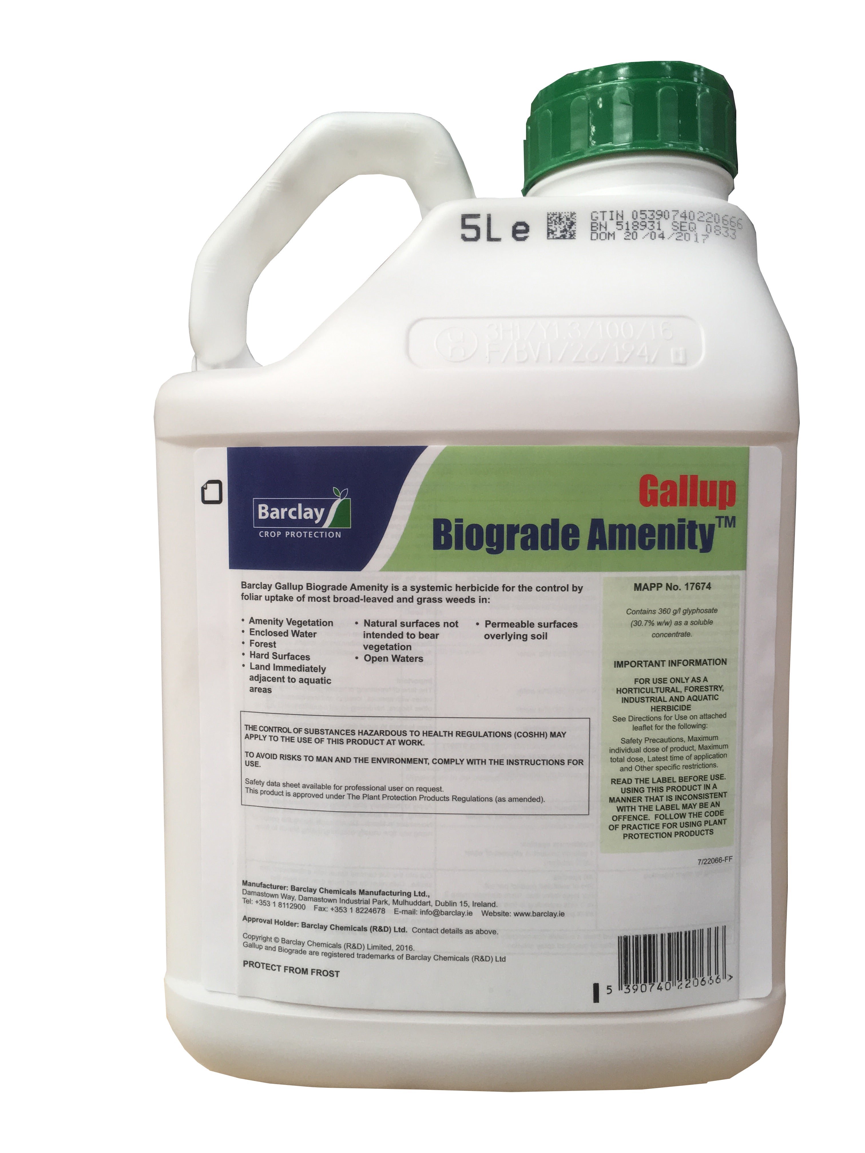 Barclay Gallup Biograde Amenity Glyphosate 5L