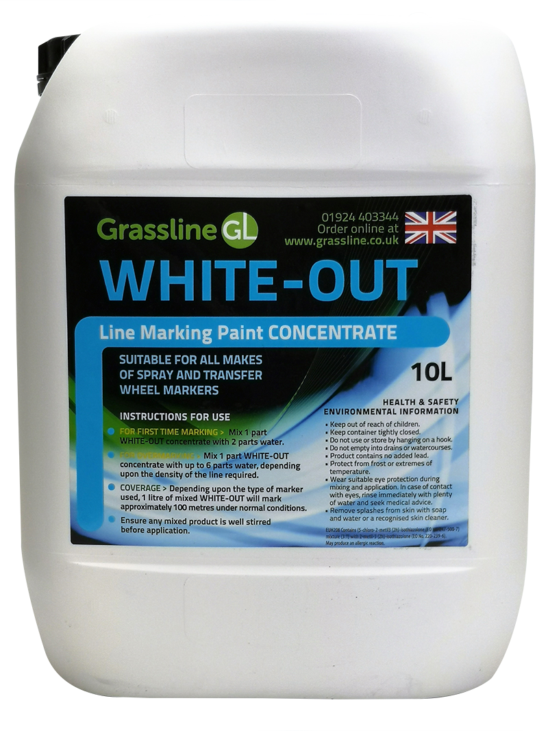 Grassline White Out Line Marker Paint 10L Pitchcare