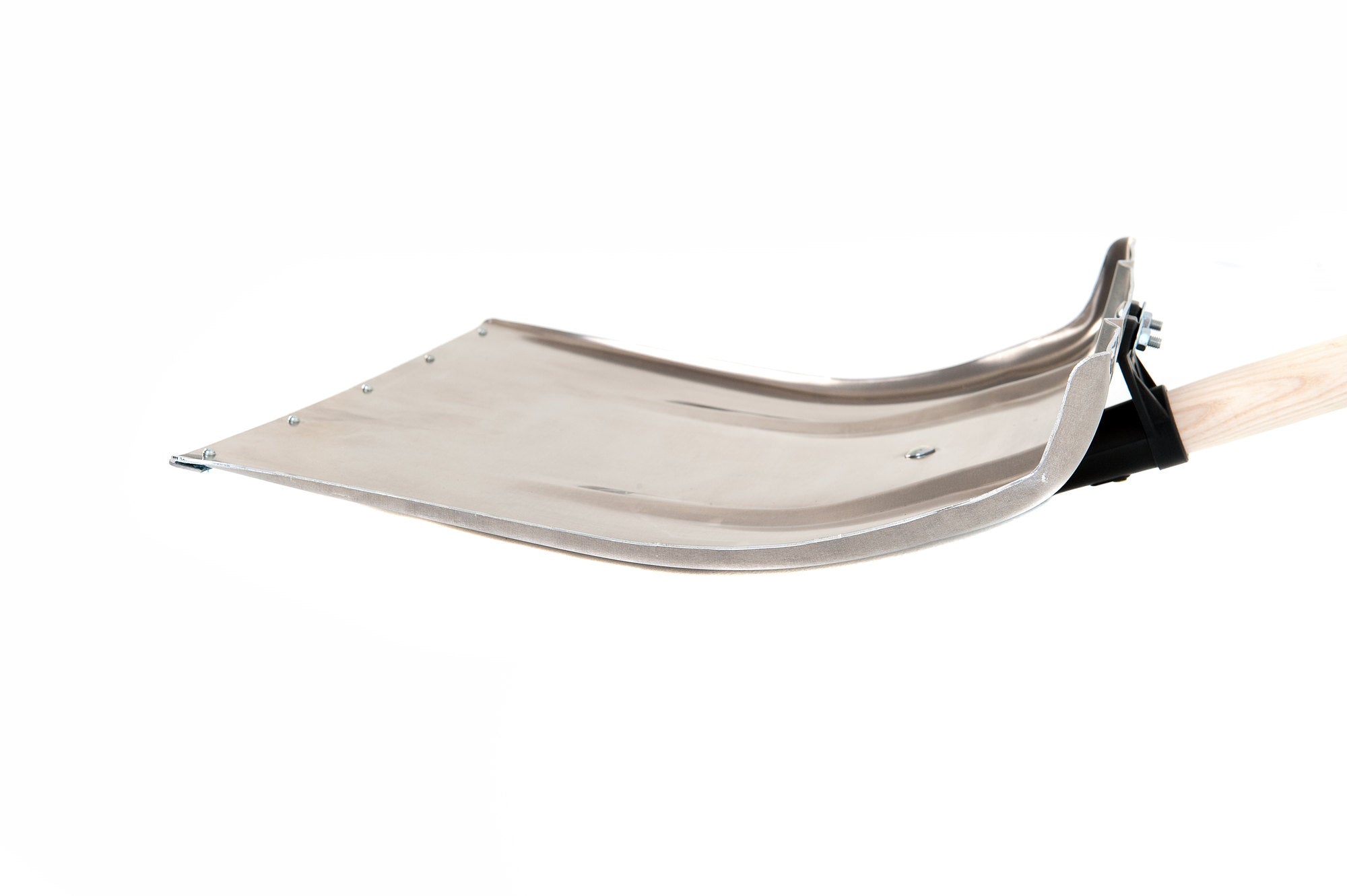 Chelwood® aluminium snow shovel blade viewed from the side